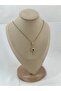 Steel Zircon Stone Evil Eye Detail North Star Necklace