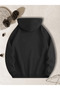 Minimalist Mountain Printed Hooded Sweatshirt - 2