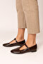 Brown Patent Leather T-Strap Mary Jane Design Ballerinas - 5