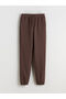 Two Mt Shop Quality Lcw Everyday Brown Elastic Waist Women's Thick Jogger Sweatpants - 5