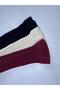 3-Piece Knitted Embossed Knitwear 200 Denim Knitted Patterned Winter Colorful Knee-Length Trouser Socks (3 Socks) - 2