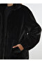 Stand Collar Women's Fur Coat - 4