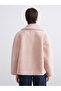 Pink Jacket Collar Women's Teddy Coat - 5