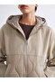Two Mt Shop Quality Lcw Vision Brown Quilted Loose & Baggy Women's Puffer Coat - 5