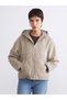 Two Mt Shop Quality Lcw Vision Brown Quilted Loose & Baggy Women's Puffer Coat - 3