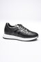 Men's Genuine Leather Sneaker Patent Leather Detailed Black Miro - 3