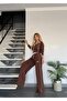 Women's Premium Luxury Clothing 2-Thread Drapey Stretchy Waist Bottom-Top Set - 2