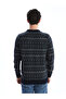Vizyon New Season Crew Neck Long Sleeve Patterned Men's Knitwear Sweater - 8
