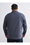 Xside Anthracite Large Size Regular Fit Long Sleeve Linen Look Men's Shirt - 5