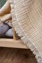 100% Cotton 4-Layer Muslin Baby Blanket Milk Brown 100X120Cm - 3