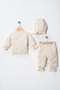 Organic Cotton Muslin 3-Piece Baby Set Double-Layer Muslin Newborn Set – 100% Cotton Floral - 2