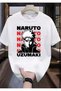 Naruto Printed Unisex T-Shirt White Short Sleeve