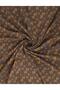 Patterned Viscose Scarf Dark Brown - 2