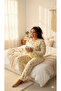 Long Sleeve Seasonal Printed Plus Size Women's Pajama Set - 3