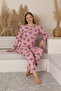 Long Sleeve Seasonal Printed Plus Size Women's Pajama Set - 7