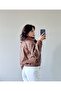 Women's Brown Wide Pocket Tan Leather Jacket - 7