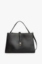 Women's Metal Lock Detailed Hand and Shoulder Bag - Black