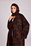 Modern Blotch Prints Maxi Orange Abaya - 2