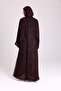 Modern Blotch Prints Maxi Purple Abaya - 4