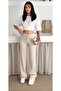 Accordion Ribbed Wide Leg Trousers - 2