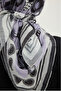 Süvarı Coat of Arms - Lilac - Vierra Patterned Viscose Scarf - 90X90 cm - 5