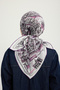 City of Echoes - Purple - Vierra Patterned Viscose Scarf - 90X90 cm - 3