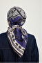 Cavalry Coat of Arms - Purple - Vierra Patterned Viscose Scarf - 90X90 cm - 4