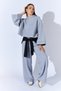 Double layer look k Hooded sweatshirt - elastic waist palazzo tracksuit set gr - ek100185501 - 2