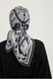 Süvarı Coat of Arms - Lilac - Vierra Patterned Viscose Scarf - 90X90 cm - 4