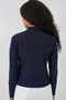 Women's Long Sleeve Ribbed Bodysuit 976 - Navy Blue - 8
