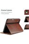 Cover for iPad Mini 7th 8.3" Leather Stand Folio Case - Brown - 4