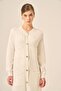 Women's Pocket Detailed Long Dress Ecru 20889 - 2
