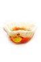 Decorative Hexagonal Basket for Easter Eggs 20x8cm, White-Orange, - 2