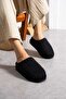 Women's Fur-Lined Stylish Stone-Embroidered Warm-Lined House Slippers Bohça Dowry Slippers Stc1177 - 3
