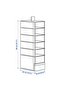 PURRPINGLA Hanging storage w 6 compartments, textile/beige, 22 x 34 x 80 cm - 8