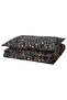 BRUDKRUSBÄR Duvet Cover and Pillowcase, Black Multicolour/Floral Pattern, 150 x 200/50 x 80 cm