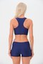 Women's Light Navy Blue Plaid Halter Neck Swimsuit Bikini Sea Pool Sports Bikini Swimsuit - 3