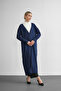 Women's V-Neck Black Buttoned Long Cardigan