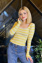 Women's Square Collar Long Sleeve Full Lycra Cotton Soft Textured Full Patterned Body Blouse - 4