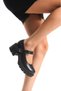 K-708 Black Wrinkled Patent Leather Buckle High-Sole Loafer Shoes - 3
