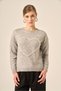 Women's Heart Stone Detail Şardon Sweater Gray 25214 - 3