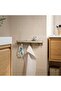 FLORSJÖN Wall shelf with 3 hooks, beige, 40 x 7 cm - 2