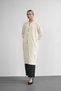 Women's Knitwear Gold Buttoned Midi Length Hijab Cardigan - 6