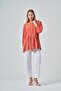 Women's Comfortable Fit Pleated Detailed Tunic Tile 31180