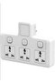 Multi Plug Power Extension Socket Adapter, 3 Way Universal Wall Electrical Extender Outlet, U