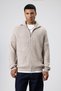 Oversize Zippered Knitwear Cardigan Dark Stone - 3