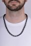 Double Color Black Toggle Steel Men's King Chain Necklace - 3
