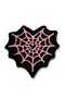 Mosso Black Pink Theme Heart and Spider Web Pattern Woven Base Modern Decorative Rug Mosso396 - 2