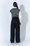 Black Wool Effect Self-Belted Penne Palazzo Pants |   Ek100669831 - 5