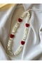 Red Heart Pearl Phone Charmi Phone Strap Bracelet Strap - 2
